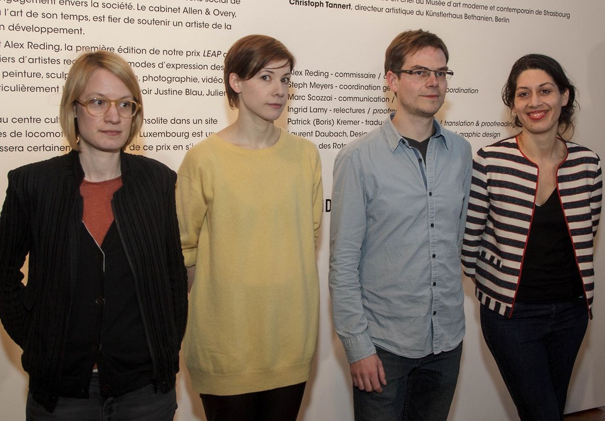 Vera Kox , Sophie Jung, Julien Grossmann und Justine Blau (von links nach rechts). 