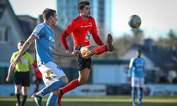 Leandro Paulo Roberto Souza (28 RM Hamm Benfica)  Pit Simon (98 Racing Union) football - BGL Ligue - RM Hamm Benfica - Racing Union - 28/02/2021 - stade Luxembourg Cents foto : Vincent Lescaut