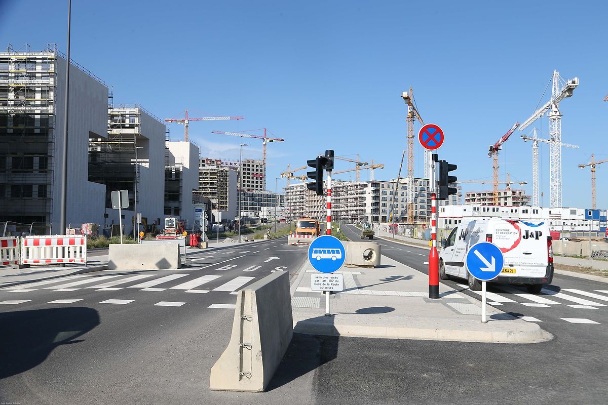 23.8.2017 Luxembourg, Gasperich,  chantier Gasperich ban, Bauarbeiten photo Anouk Antony