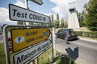 Lokales, Covid-19 Test, P&R Belval, large scale testing,  Esch Alzette, Foto: Guy Wolff/ Luxemburger Wort