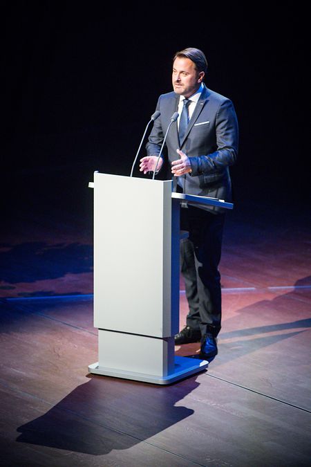 Premierminister Xavier Bettel hielt zu dem feierlichen Anlass in der Philharmonie eine Rede.