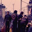 Hell's Angels before the Rolling Stones appeared at the Altamont Speedway for the free concert they were headlining. (Photo by William L. Rukeyser/Getty Images)