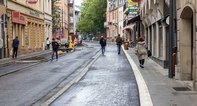 Lok , Avenue Pasteur , Probleme u.a. mit den Terassen wegen neuer Fahrradpiste , Foto:Guy Jallay/Luxemburger Wort