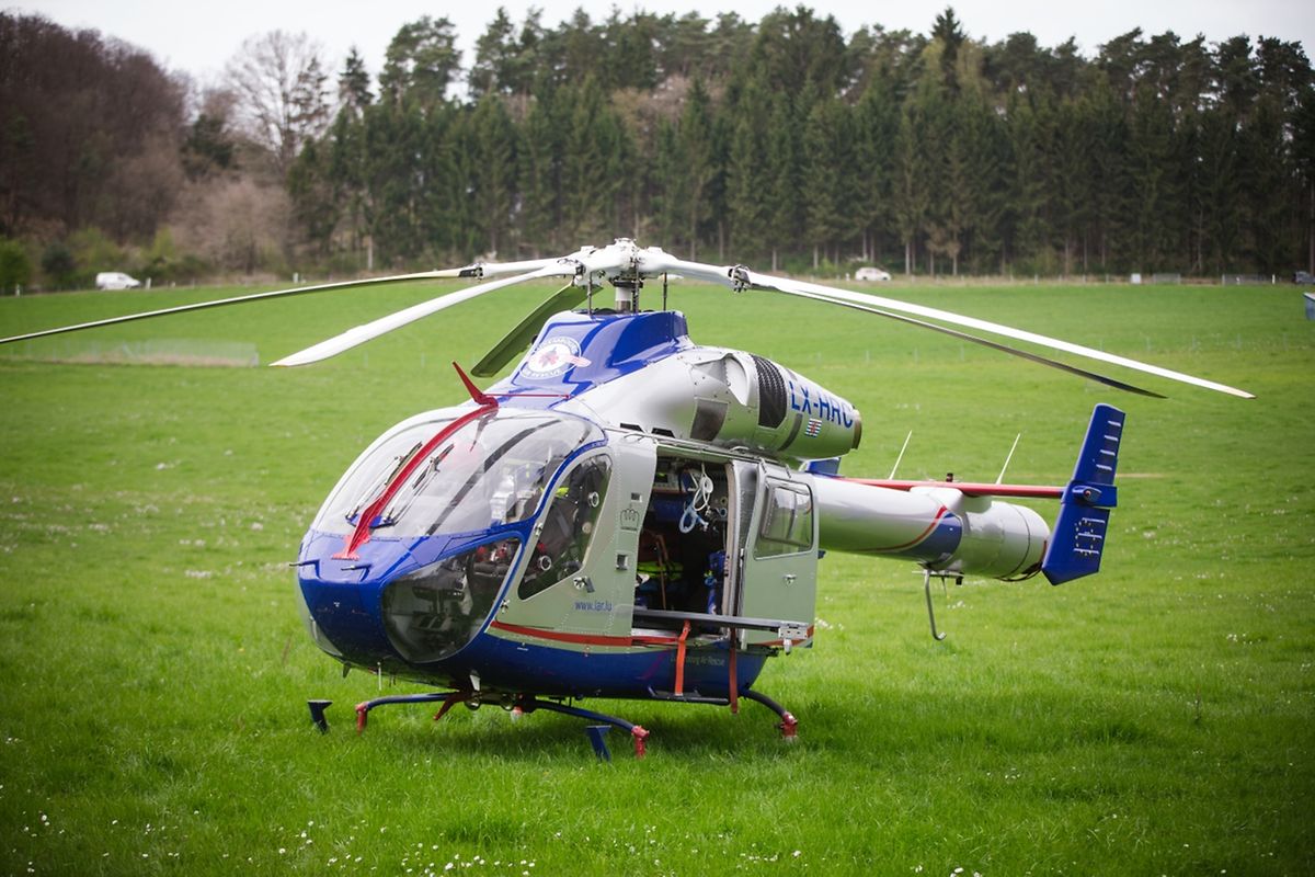 Auch der Rettungshelikopter war vor Ort. 