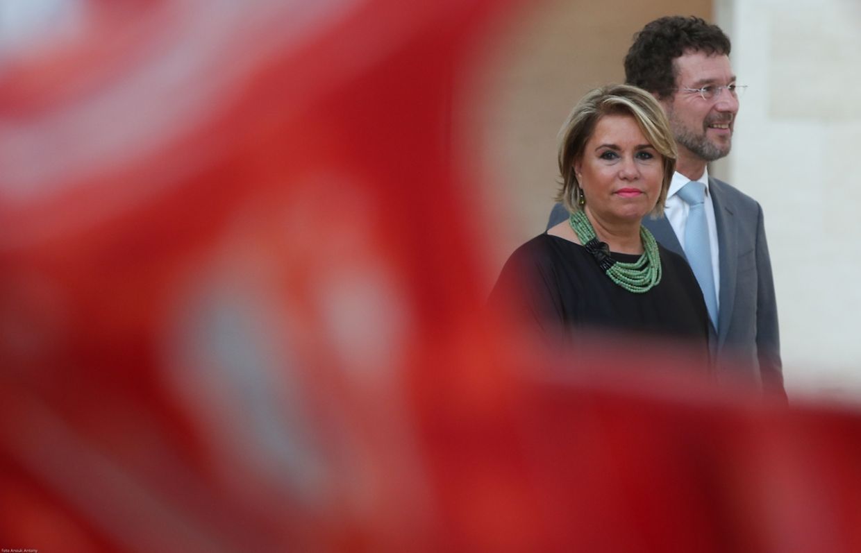 Programme culturel pour les conjoints à Neimënster puis au MUDAM en compagnie de la grande-duchesse Maria Teresa