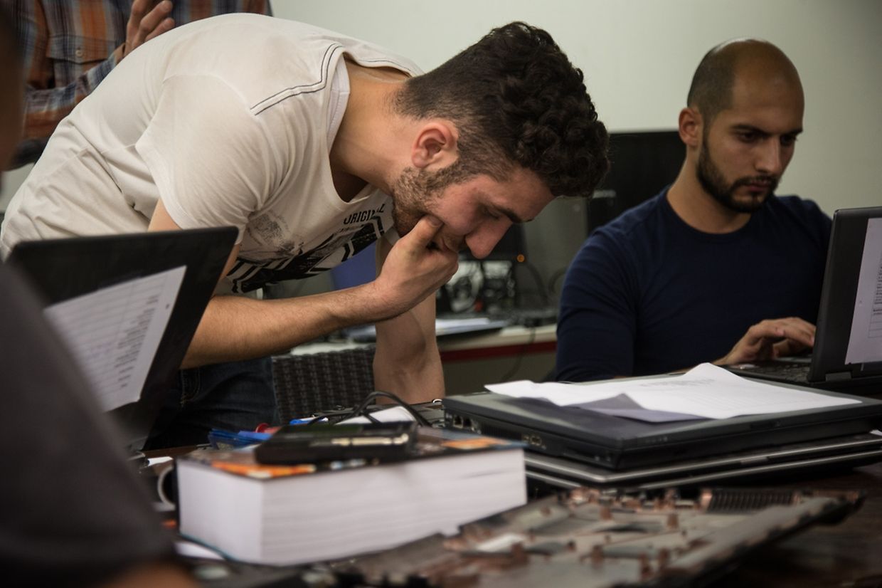 L'atelier de recyclage d'ordinateurs