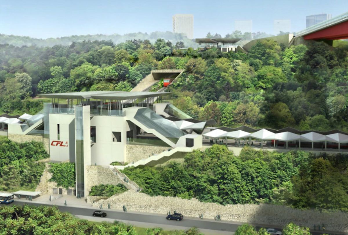 Exakt eine Minute und drei Sekunden soll die Fahrt von Pfaffenthal auf das Plateau Kirchberg bzw. von Kirchberg zum Bahnhof Pfaffenthal dauern.