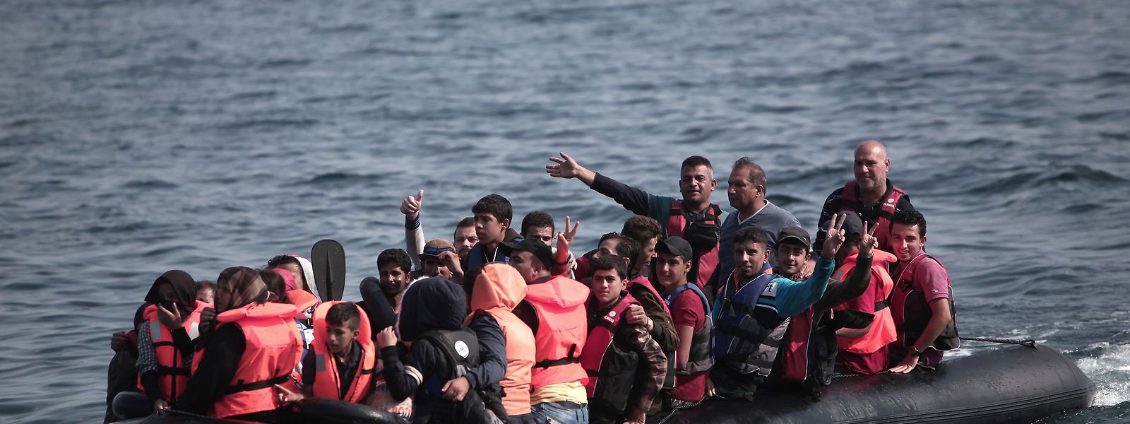 In einem Schlauchboot wie diesem waren die Flüchtlinge unterwegs.