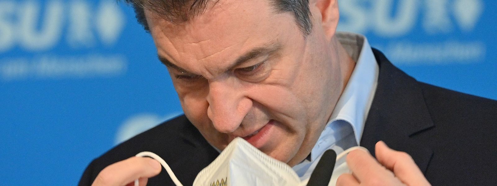 CSU-Chef Markus Söder kurz vor seiner Rede.