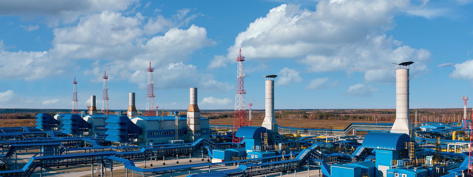 Eine Gasförderanlage von Russlands größtem Konzern in Sibirien.