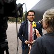 Per Jimmie Akesson, Vorsitzender der Sverigedemokraterna (Schwedische Demokraten). 7,3 Millionen Wähler wählen am 9. September 2018 in Schweden ein neues Parlament und eine neue Regierung.