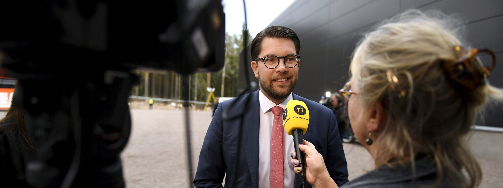 Per Jimmie Akesson, Vorsitzender der Sverigedemokraterna (Schwedische Demokraten).  7,3 Millionen Wähler wählen am 9. September 2018 in Schweden ein neues Parlament und eine neue Regierung.