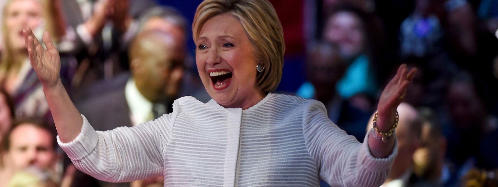 Hillary Clinton bei einer Wahlveranstaltung in New York. 