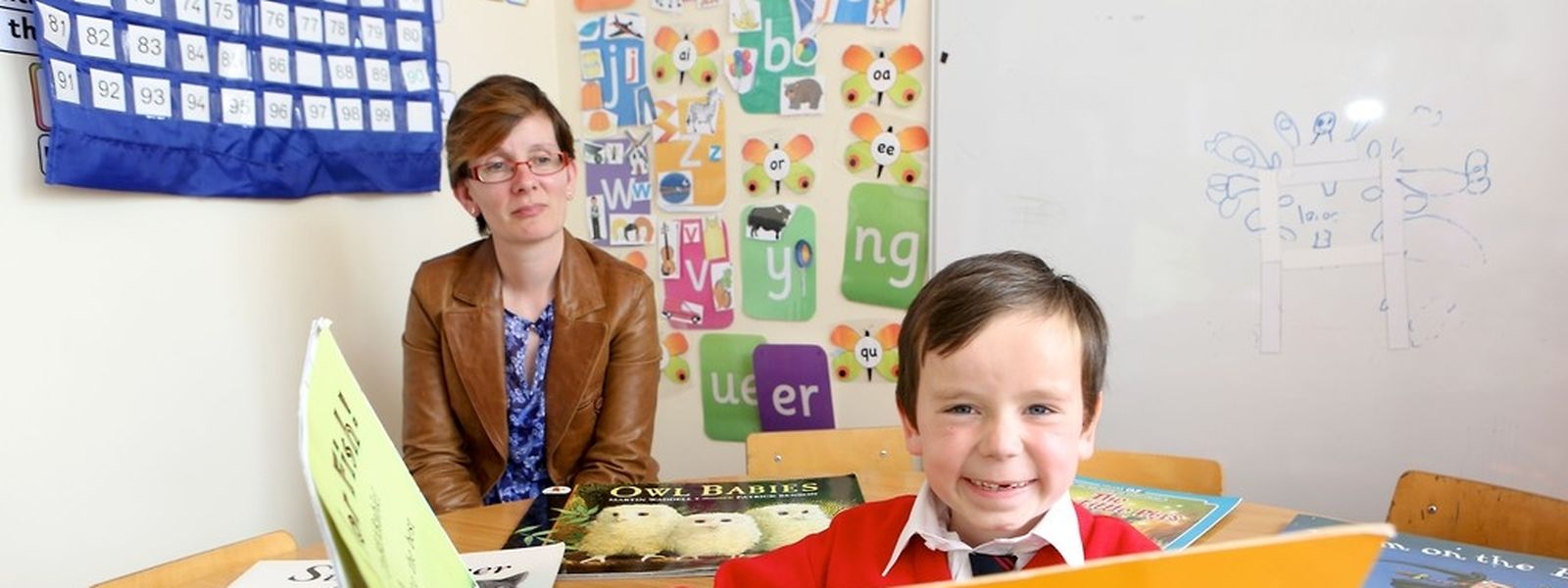 6 years Old Conor Neill pictured with his Mother Siobhan in the Doodle Den in St Michaels Infants School in Sexton Street Limerick
Picture  Credit Brian Gavin Press 22