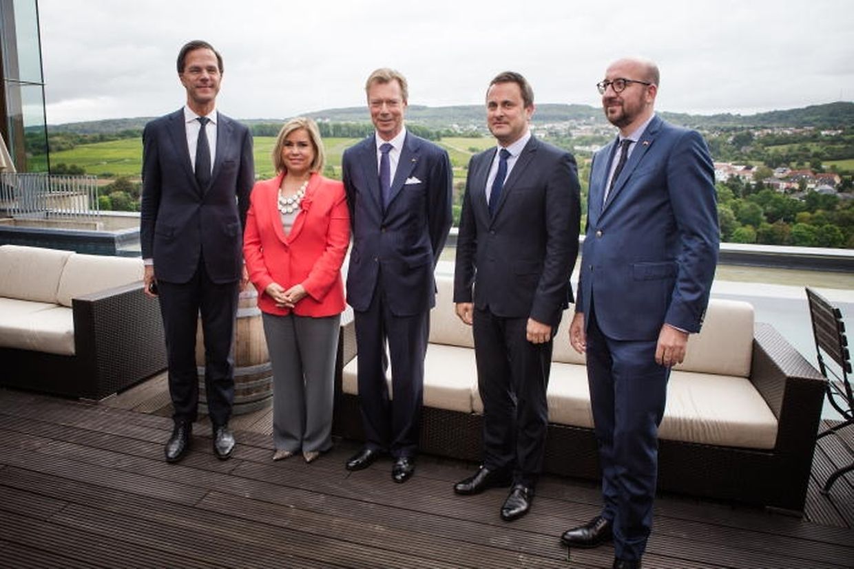 Großherzog Henri und Großherzogin Maria-Teresa nahmen an dem gemeinsamen Mittagessen im Anschluss an den Benelux-Gipfel teil.  