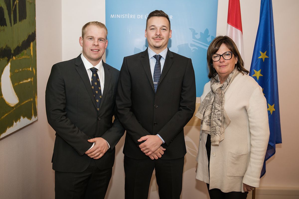 Bürgermeister Vincent Reding (Mitte) mit den Schöffen Bob Wagner und Andrée Colas. 