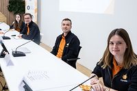 IPO , PK ACEL , Assoc. des Cercle Etudiants Lux., Studentenvereingung , vlnr Christelle May , Sven Bettendorf , Benjamin Kinn , Cyrielle Daumer , Foto:Guy Jallay/Luxemburger Wort