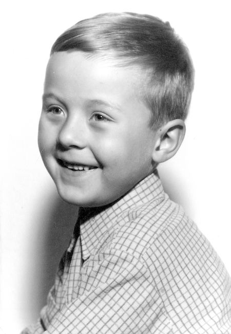 Christian Faber numa fotografia em criança.