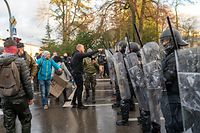 Manifestation Antivax Luxembourg  11 decembre 2021 Photo © Christophe Olinger