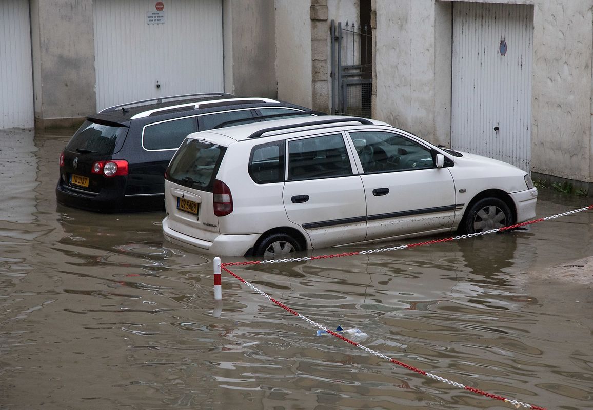 Überflutung im Pfaffenthal.