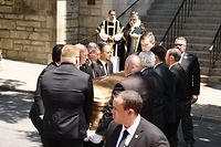 NEW YORK, NEW YORK - JULY 20: Pallbearers carry the casket at the funeral of Ivana Trump at St. Vincent Ferrer Roman Catholic Church on July 20, 2022 in New York City. Ivana Trump, the first wife of former president Donald Trump, died at the age of 73 after a fall down the stairs of her Manhattan home.   John Lamparski/Getty Images/AFP
== FOR NEWSPAPERS, INTERNET, TELCOS & TELEVISION USE ONLY ==