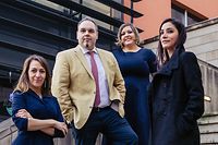 Os quatro membros fundadores da CCBRALUX: Cândida Nedog, André Bezerril, Flavia Bley e Amanda Campagnani.