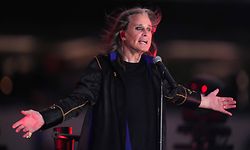 Sep 8, 2022; Inglewood, California, USA; Recording artist Ozzy Osbourne performs during the game between the Buffalo Bills and the Los Angeles Rams at SoFi Stadium. Mandatory Credit: Kirby Lee-USA TODAY Sports