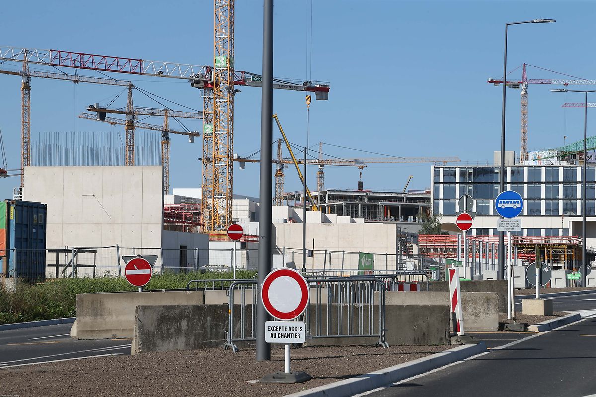 23.8.2017 Luxembourg, Gasperich,  chantier Gasperich ban, Bauarbeiten photo Anouk Antony