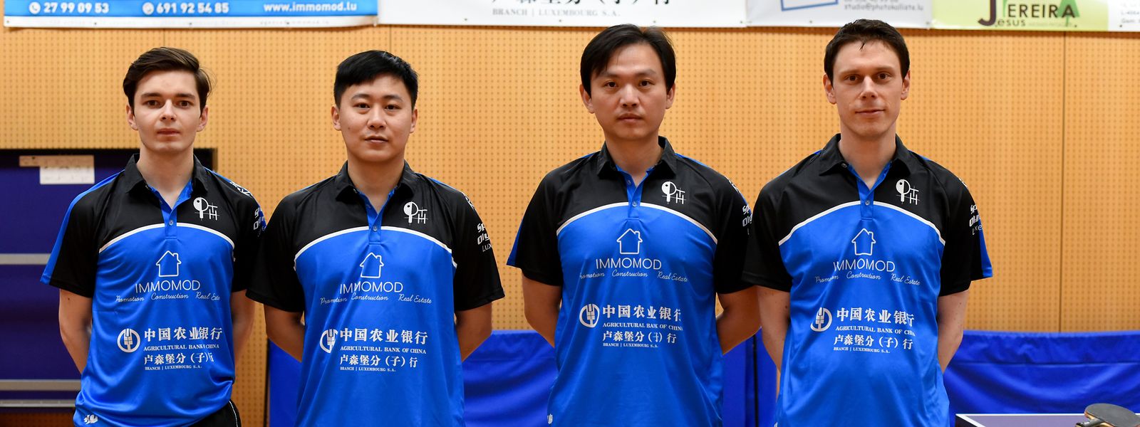 Eine eingespielte Mannschaft: Howalds Tomas Koldas, Xu Wang, Xia Cheng und Marc Dielissen (v.l.n.r.).