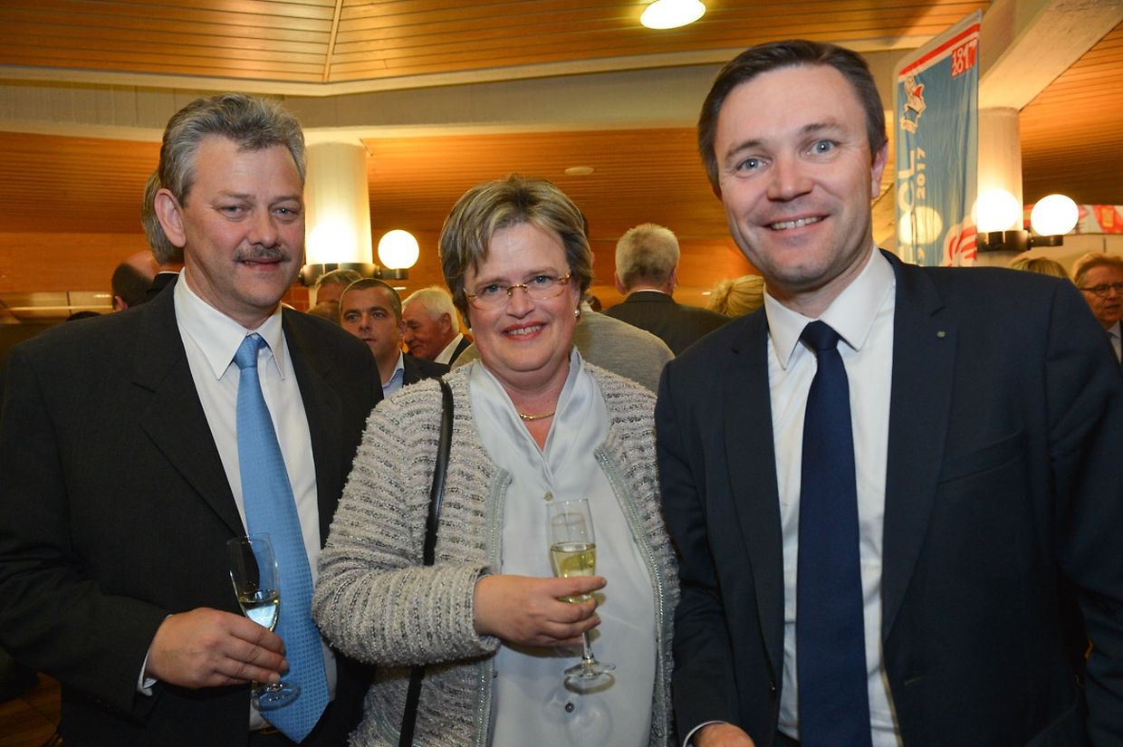 Carlo Lutgen, Claudine Conter und UCI-Präsident David Lappartient