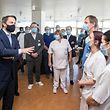 Lok , Coronavirus , Sars-CoV-2 , Covid-19, Xavier Bettel und Paulette Lenert besuchen Hopital Kirchberg , Hopitaux Robert Schuman , Mundschutz , Foto:Guy Jallay/Luxemburger Wort
