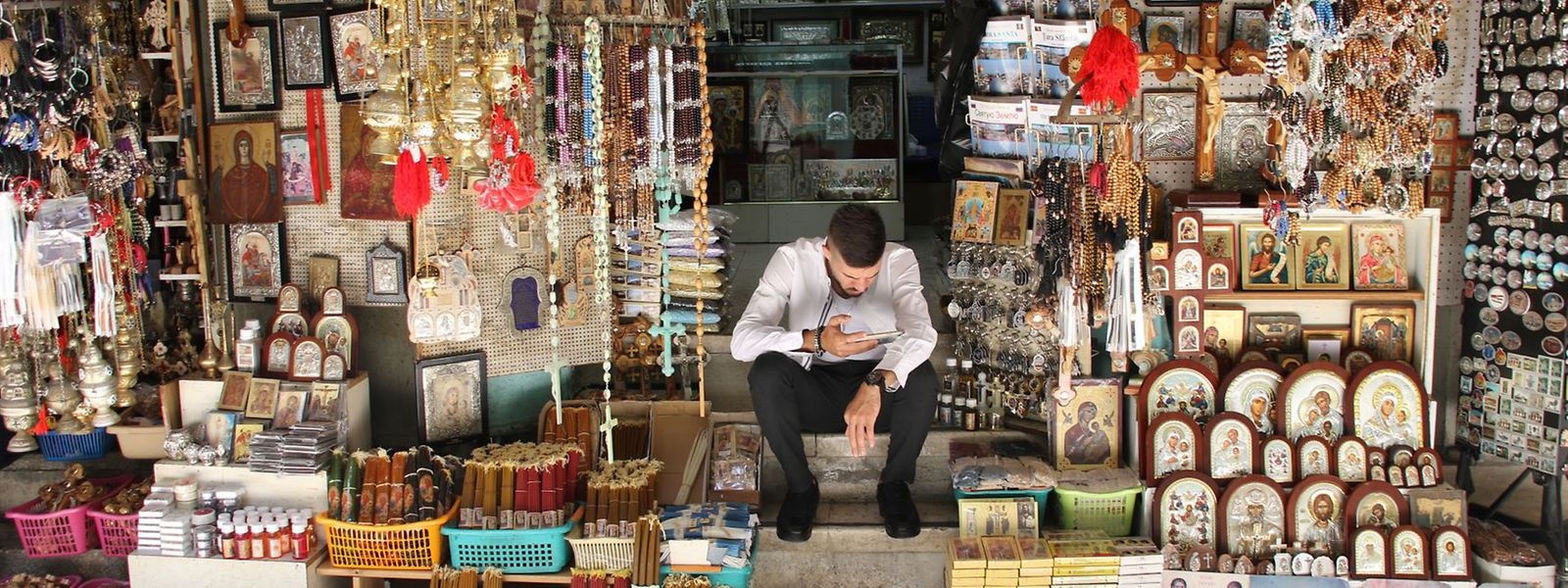 Noch warten die Verkäufer in Jerusalem auf Kunden.