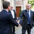 Xavier Bettel et le commissaire européen Pierre Moscovici ce vendredi à l'Hôtel de Bourgogne