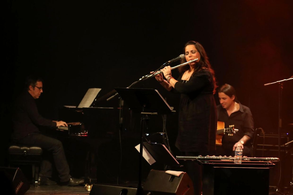Paulo Simões (guitarra) e Georges Letellier (piano), com Luísa Vieira