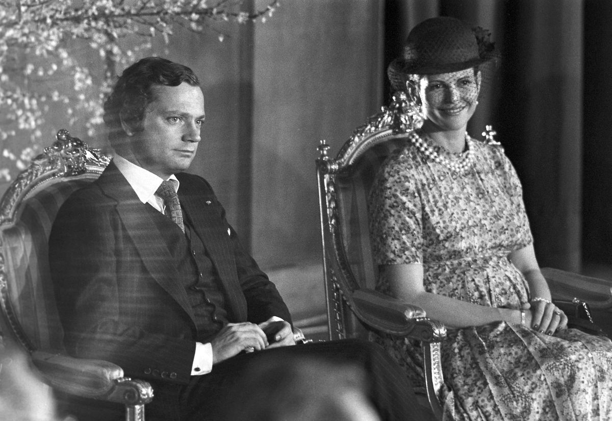 1979: Der schwedische König Carl Gustaf und seine in Deutschland geborene Frau Silvia während eines Besuchs in Silvias Geburtsstadt Heidelberg.
