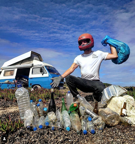 Desde setembro de 2019, Andreas já recolheu quase 650 quilos de lixo em Portugal, dos quais 600 foram até ao início do surto de covid-19. "Com o coronavírus a limpeza teve de parar, mas deu para planear a caminhada e com certeza vem aí uma enorme quantidade de lixo para apanhar". 