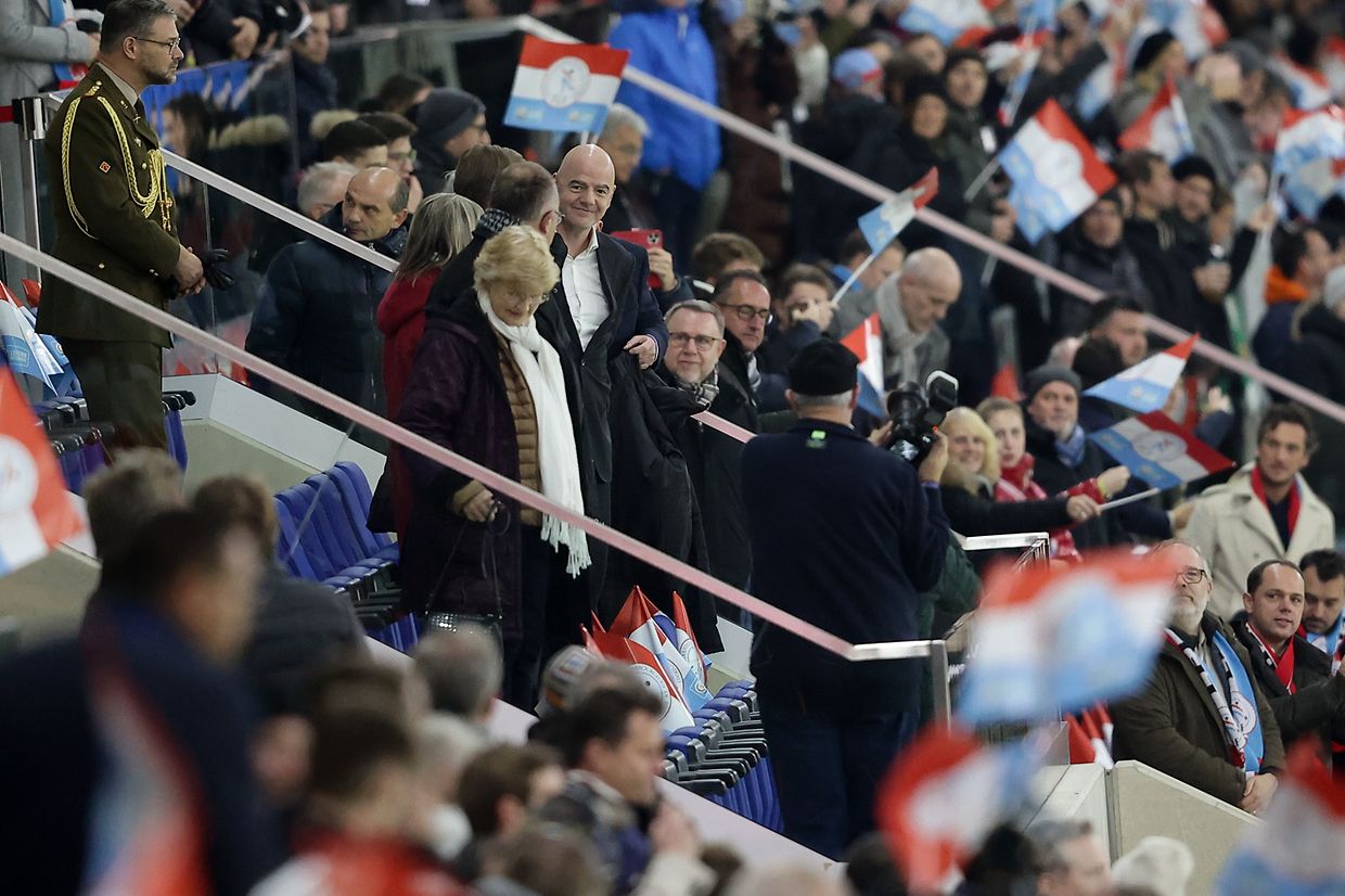 FIFA President Gianni Infantino arrives at the stadium ...