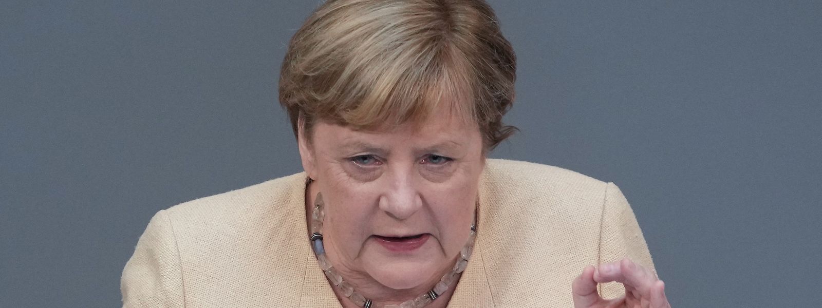 Bundeskanzlerin Angela Merkel (CDU) macht bei ihrer wohl letzten Bundestagsrede Wahlkampf für ihre Partei.