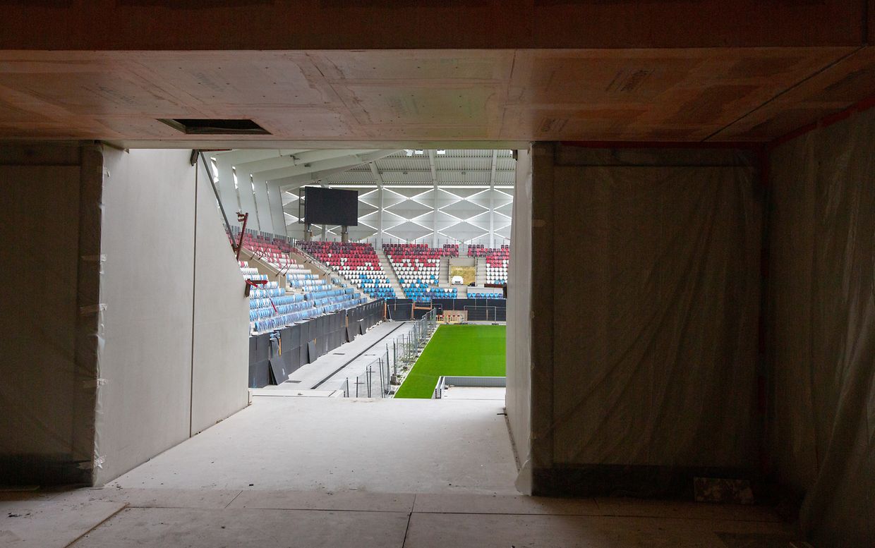 Visite de chantier du Stade de Luxembourg.