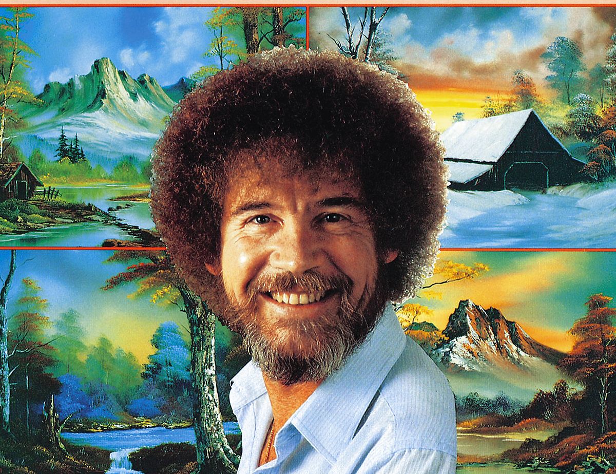 Bob Ross mit seiner  Show „The Joy of Painting“ zum Internetphänomen avanciert 