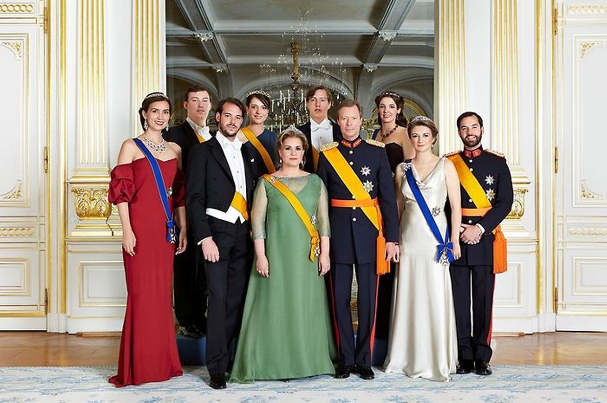 A família grã-ducal durante a festa nacional 