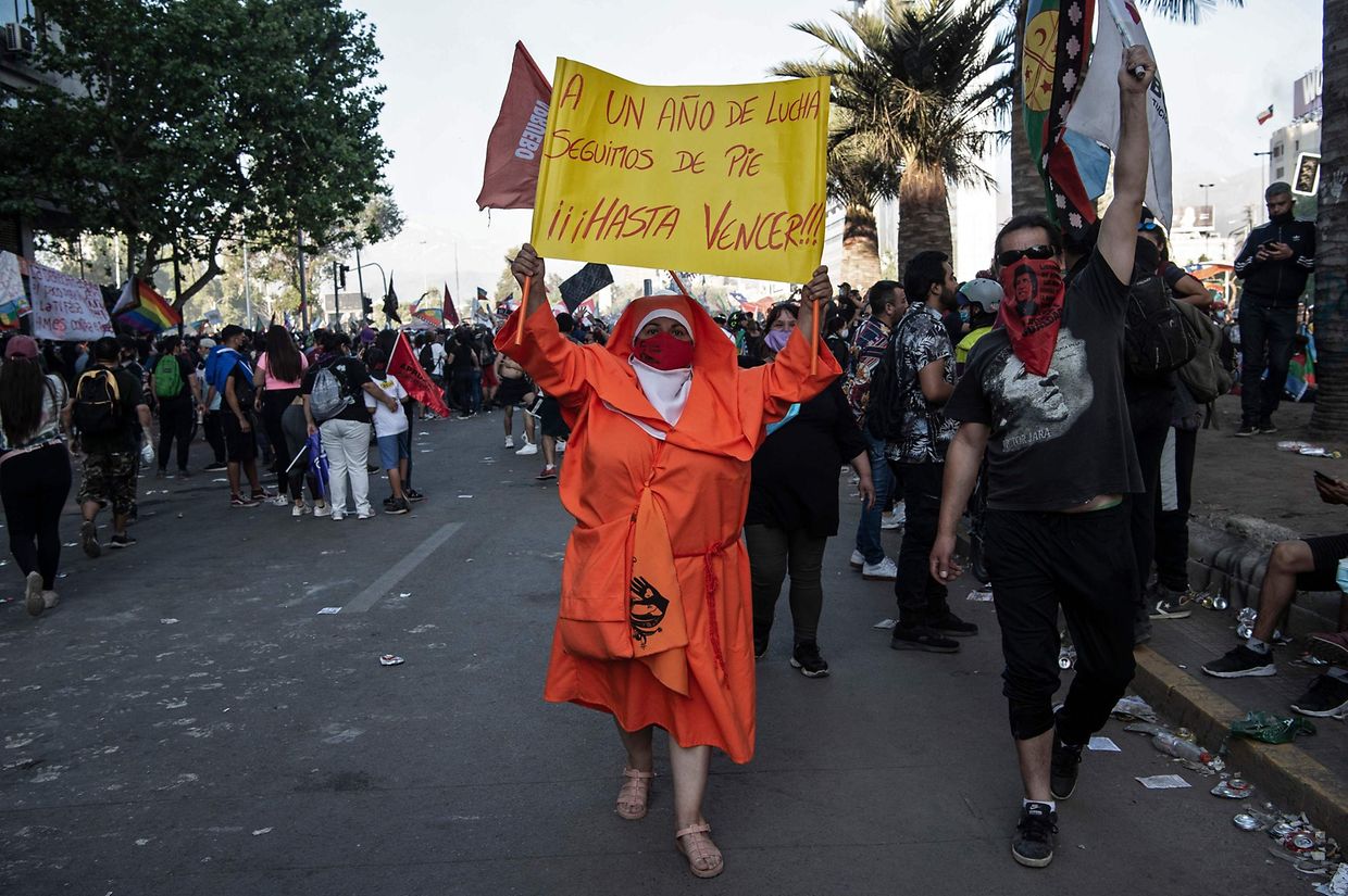 Protesto no Chile 
