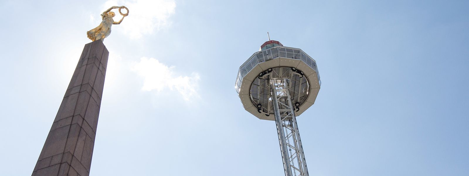  Mit 81 Metern ist der Skyliner der weltweit höchste mobile Aussichtsturm.