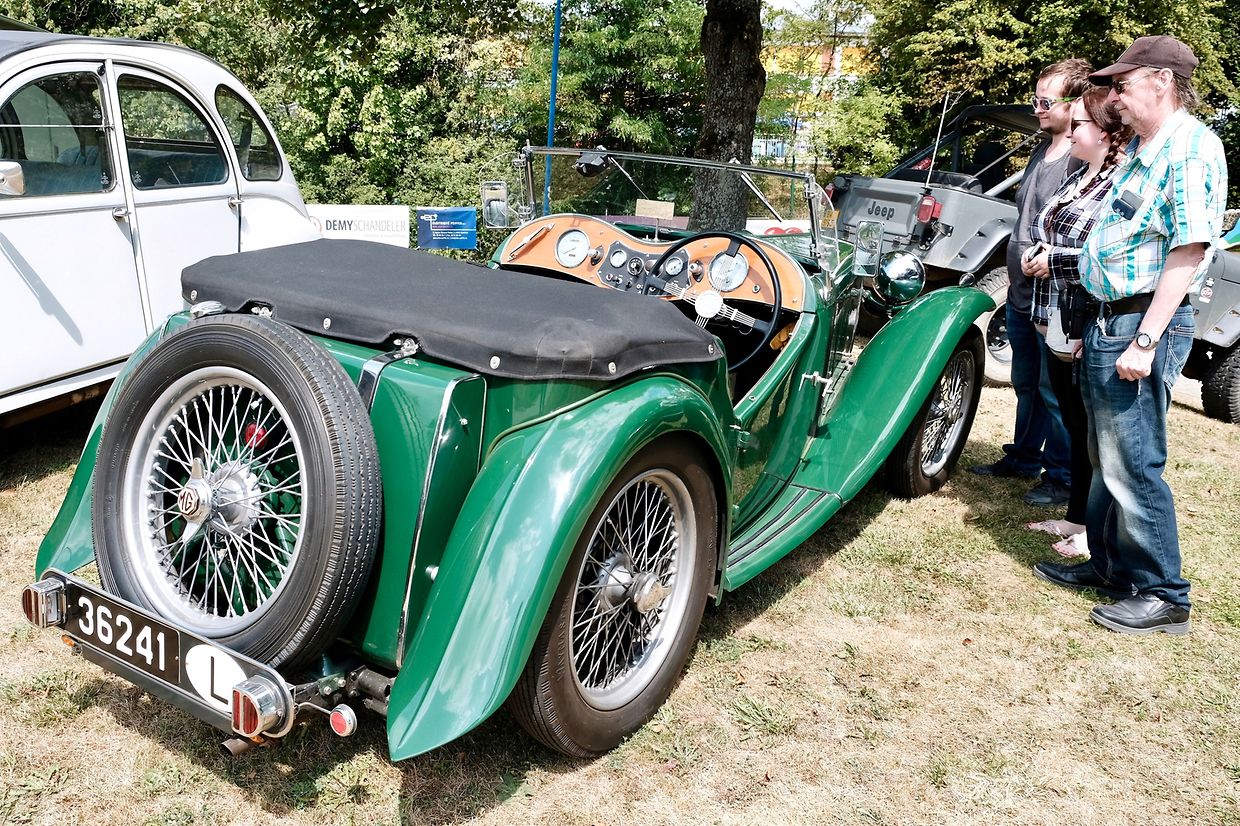 Dank Ersatzreifen für den Ernstfall gewappnet: ein MG Baujahr 1937.