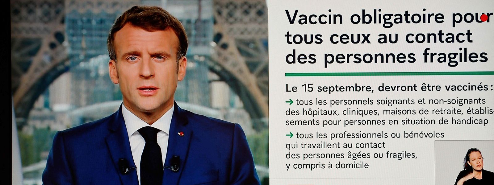 macron impose le vaccin aux soignants francais