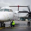 Eine Bombardier Q400 der Luxair. 