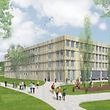 Das neue Lyzeumsgebäude der internationalen Schule in Differdingen soll 2020 fertiggestellt sein. 