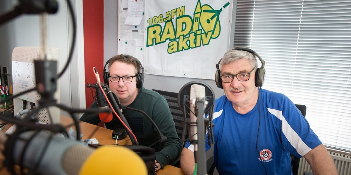 Die ehrenamtlichen Moderatoren Luc Hurt (links) und Marcel Gerson sind seit über 15 Jahren bei Radio Aktiv.