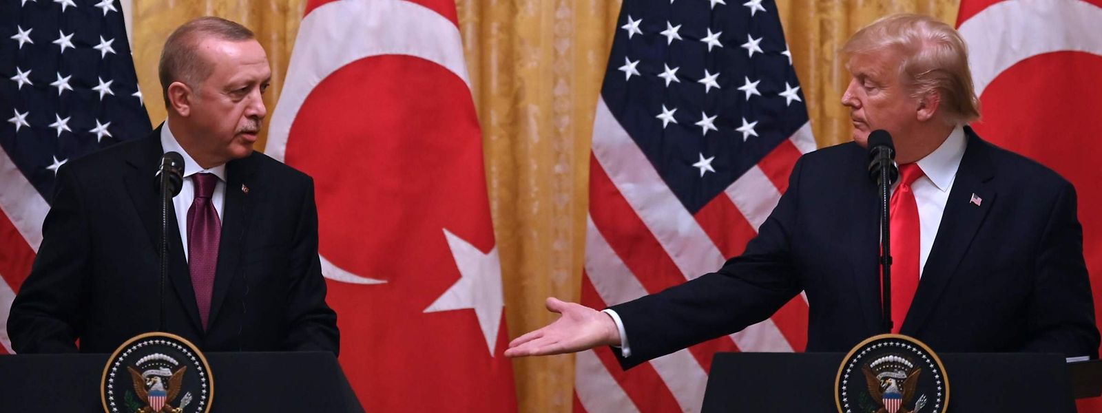 Recep Tayyip Erdogan und Donald Trump bei einer Pressekonferenz am 13. November im Weißen Haus in Washington.