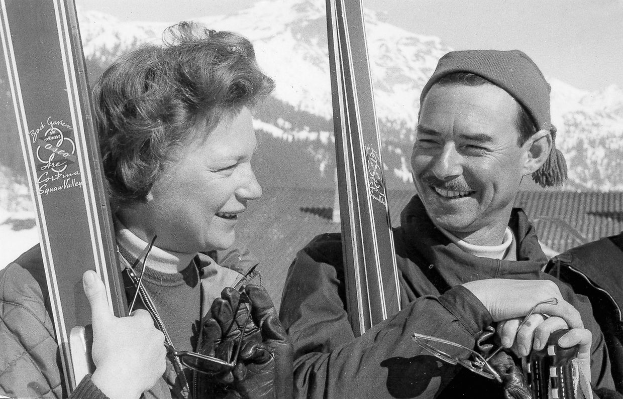 En vacances en 1964 à Sankt Anton, en Autriche